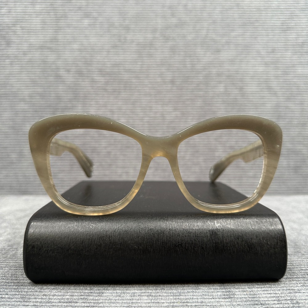 Oliver Peoples Cat Eye Glasses Frames Translucent Taupe Hand Crafted Italy